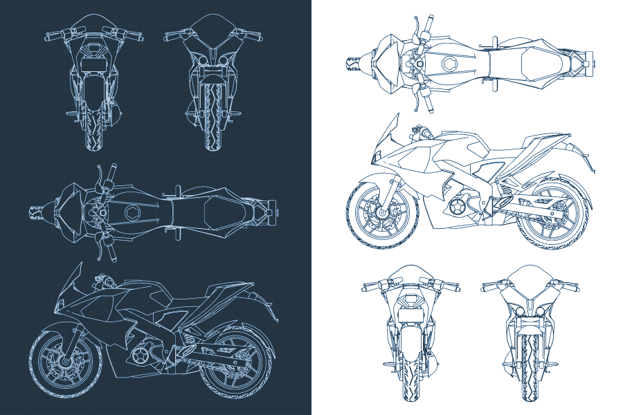 diagram of a motorcycle