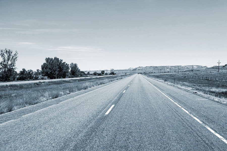 Lonely North Dakota Highway