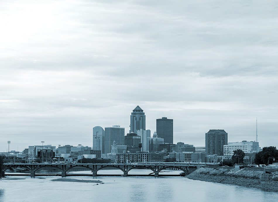 Des Moines, the capital of the state of Iowa, United States of America