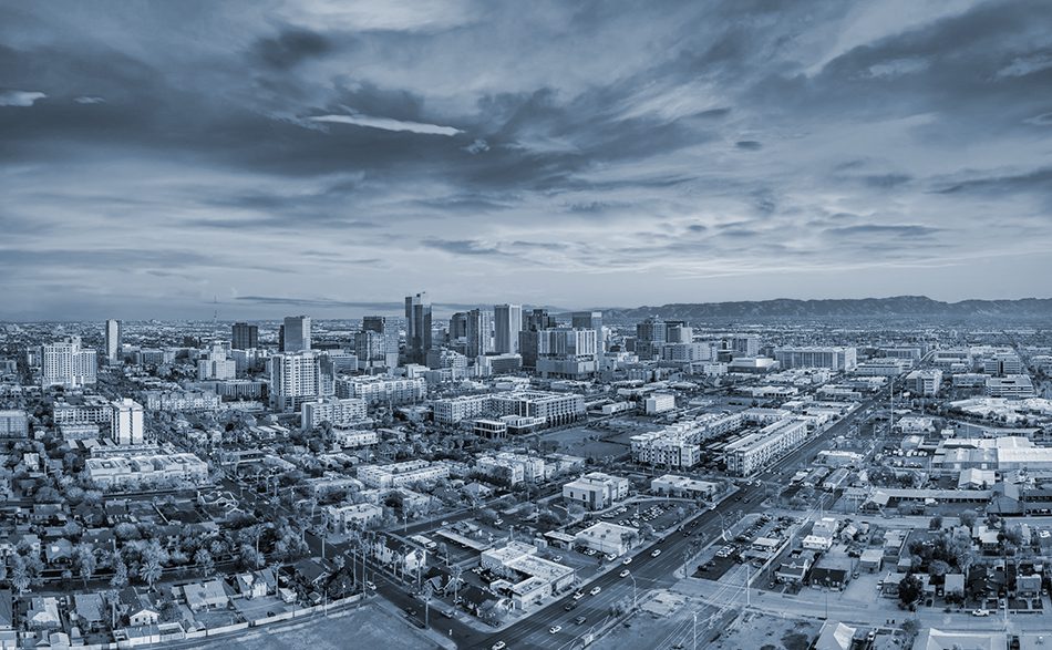 Phoenix, Arizona, USA Downtown Skyline Aerial