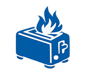 toaster on fire